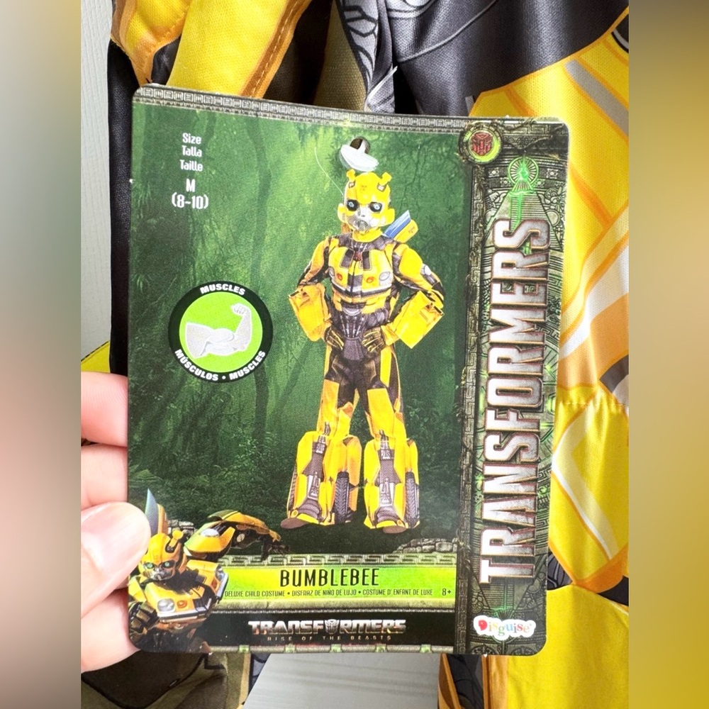 NWT Halloween Transformers Bumblebee Costume size 8-10Y